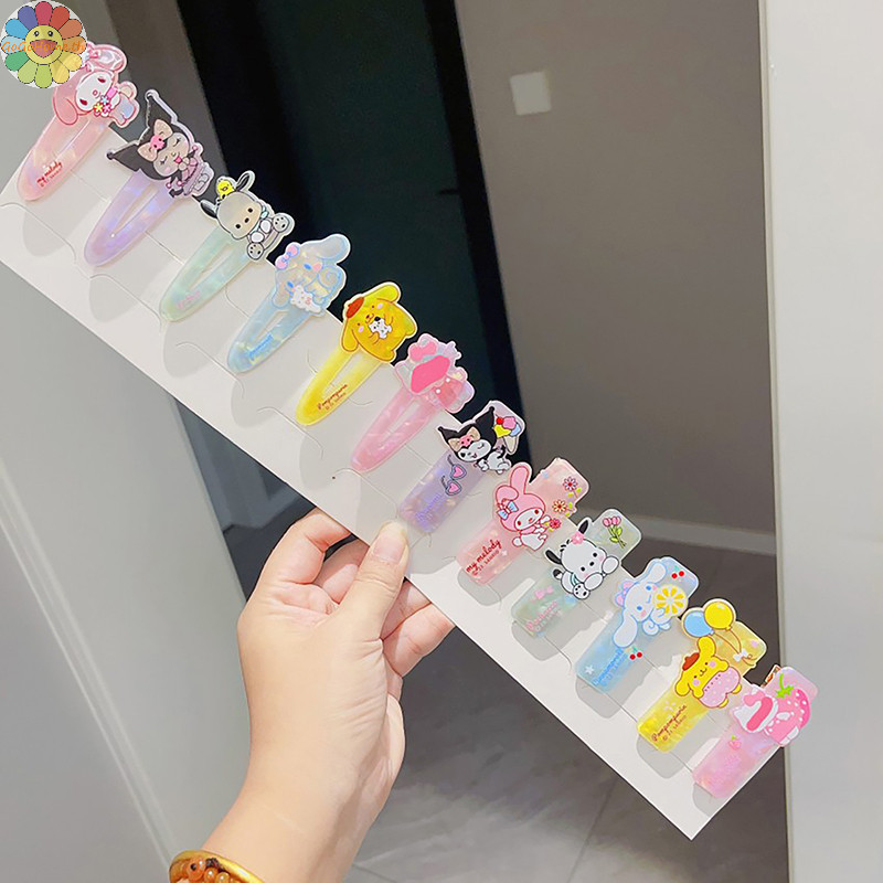 Gogo 1 คู่ของขวัญน่ารัก Sanrio Hello Kitty Hairpin สาวคลิปผมเครื่องประดับอะนิเมะการ์ตูน Headdress นุ่มน่ารักออกแบบอุปกรณ์เสริมผม TH