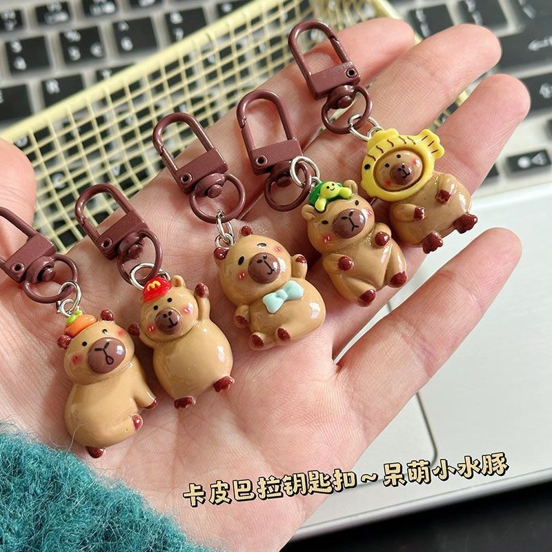 หัวเข ็ มขัดกาแฟ D32 ของขวัญพวงกุญแจ Kapibara น ่ ารักสําหรับแฟน