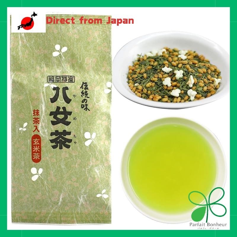 Matcha Genmaicha tea leaves from Yame tea, made by Iwasaki En Seicha in Fukuoka, Kyushu. 100% Yame t