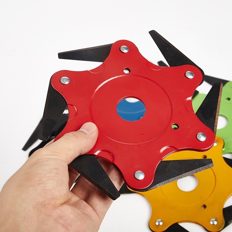 ใบมีดตัดหญ้า 6 แฉก จานมีดตัดหญ้า ใบตัดหญ้าดาวกระจาย กางออกเองเมื่อหมุนเร็ว หุบเมื่อกระทบวัตถุ AG28 - รูปที่ 6