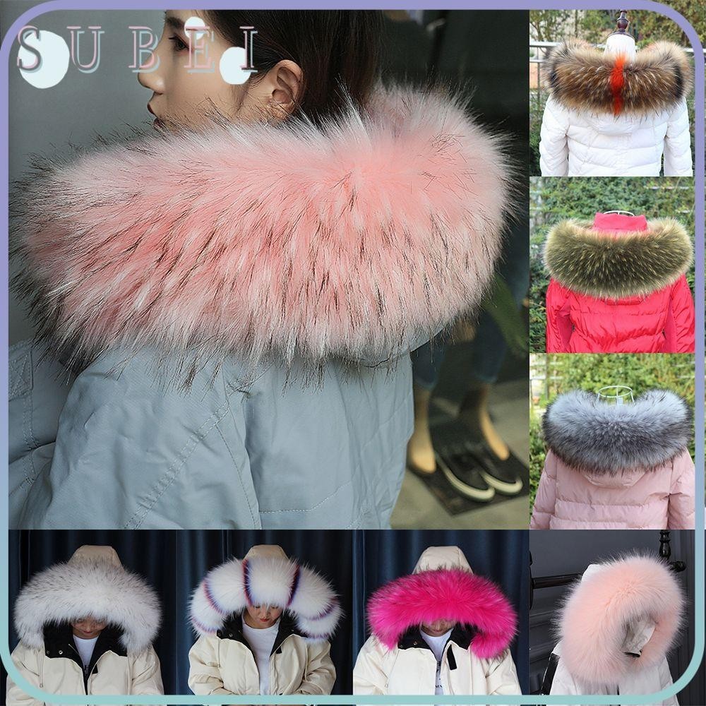 Sukaa ปลอกคอขนเฟอร์ ถอดออกได้ อบอุ่น อุปกรณ์เสริม สําหรับเสื้อผ้าผู้หญิง