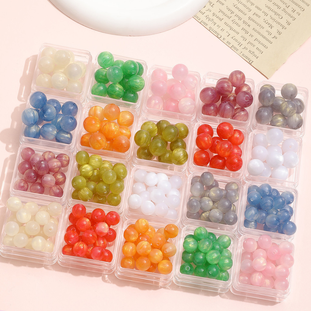 10pcs สีทรายดูดผงทอง Veron ย้อมรอบลูกปัด DIY มือทำเครื่องประดับโซ่โทรศัพท์มือถืออุปกรณ์เสริมวัสดุ