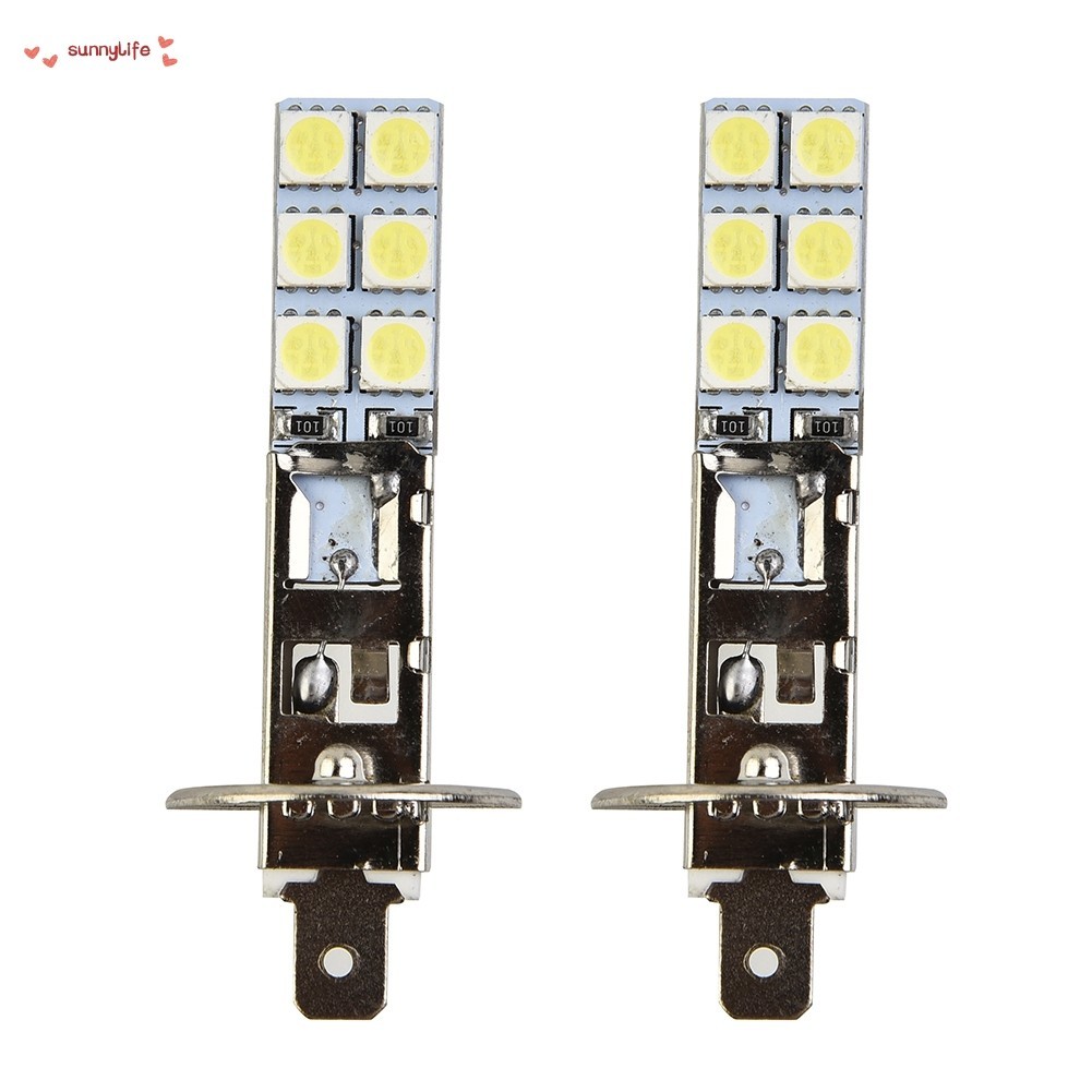 【Sunnylife 】 2pc ใหม ่ H1 6000K Super White 55W หลอดไฟ LED ไฟหน ้ าชุดไฟขับรถหมอก