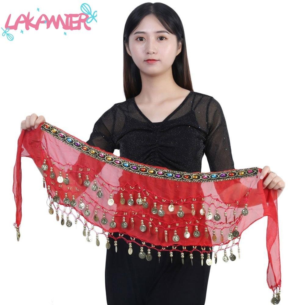 Lakamiergd Belly Dance Belt พู ่ เงาแสดงเครื ่ องแต ่ งกายกระโปรงนักเต ้ น