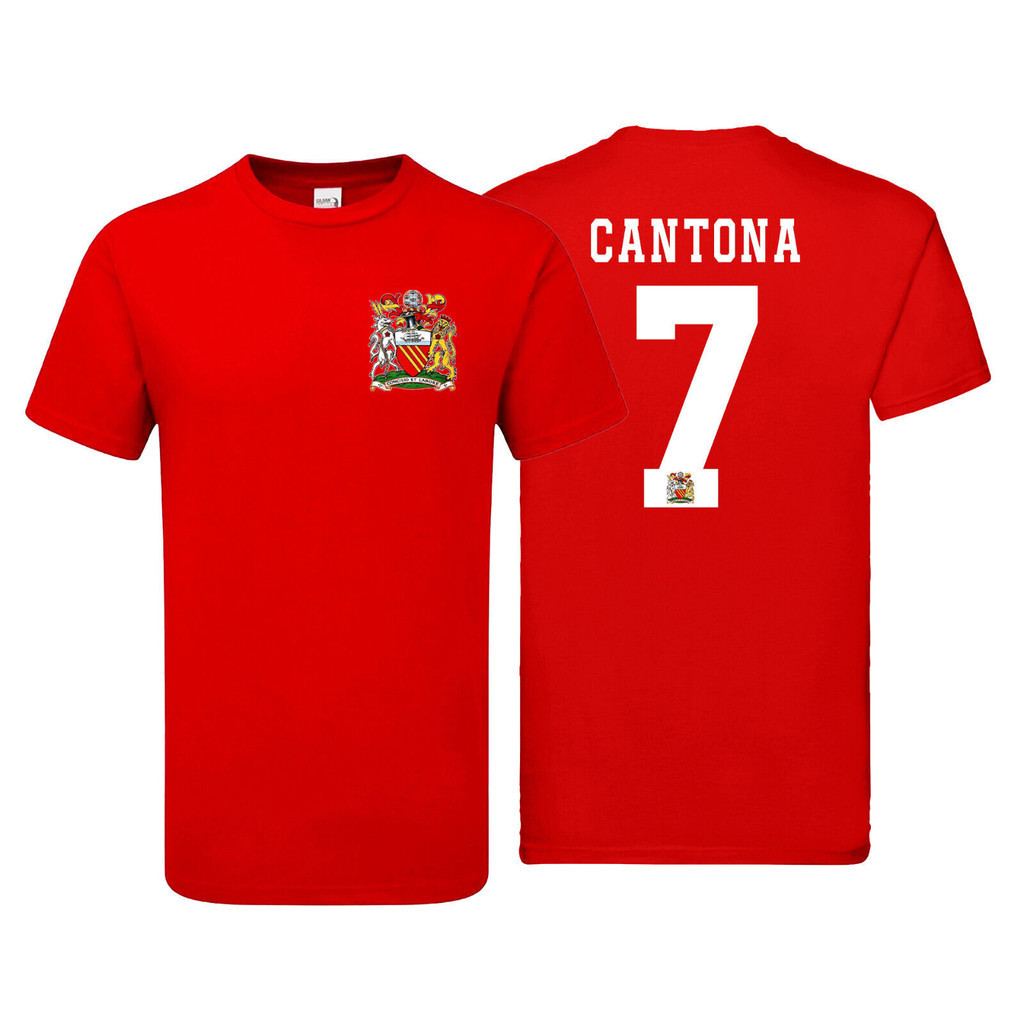 Eric Cantona 7 KIT Tshirt Mens & s Fanmade สินค้า (สีขาว)