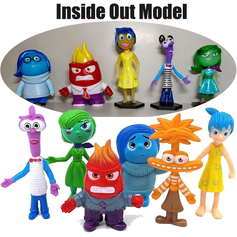 5/6pcs อะนิเมะ Inside Out Action Figure ของเล ่ น Joy Sadness Anger Fear Disgust Kids สําหรับของขวัญ