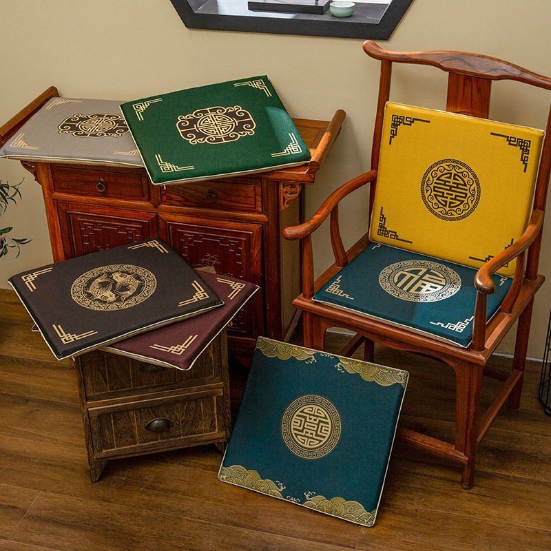 เบาะโซฟามะฮอกกานีเก้าอี้แหวนสไตล์จีน ไทชิ เก้าอี้เบาะรองนั่งเก้าอี้รับประทานอาหารเก้าอี้รอบทิศทางเก้าอี้ชาอย่างเป็นทางการหมวกเบาะเก้าอี้กันลื - รูปที่ 2