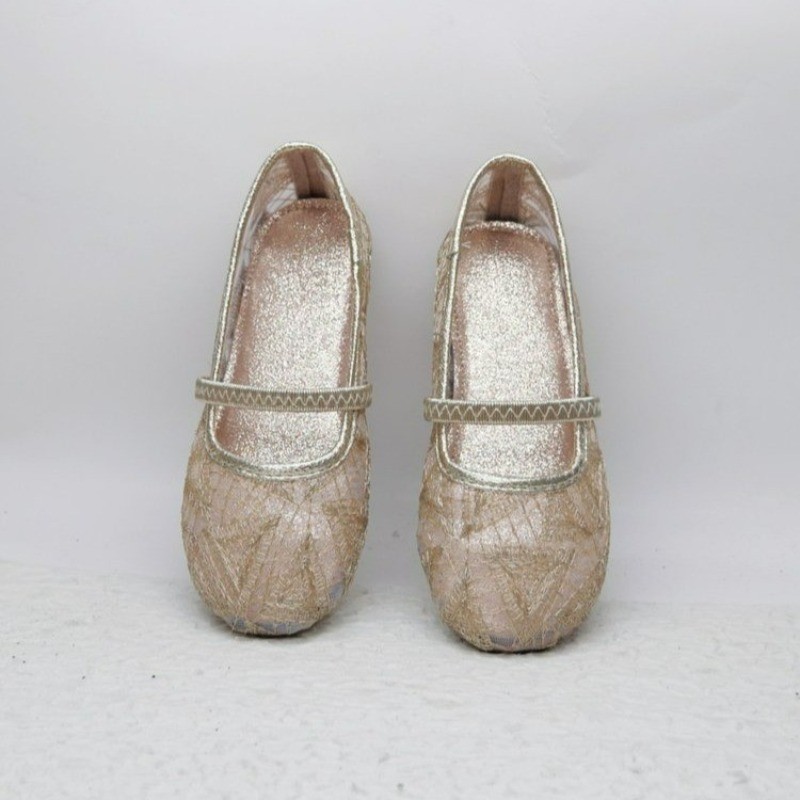 สาวรองเท้าหนังสําหรับงานแต่งงาน Air ตาข่าย Breathable เด็กรองเท้า Soft Sole แฟชั่นเด็กตื้นรองเท้าเจ้