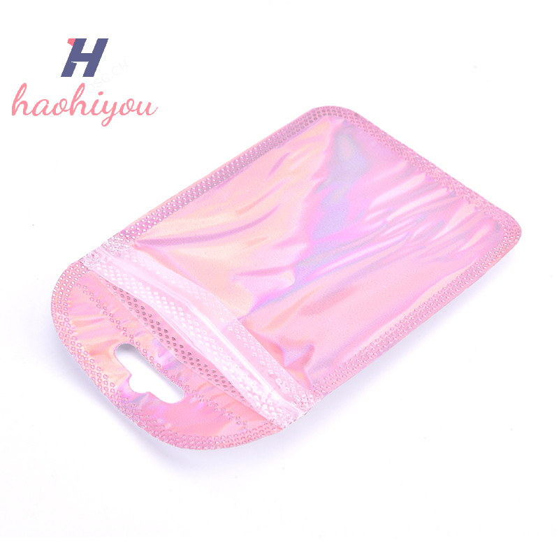 <haohiyou> 50 ชิ้น 4 รูปแบบเลเซอร์บรรจุภัณฑ์ถุงแบนกระเป๋าเครื่องสําอาง Horaphic กระเป๋า - รูปที่ 7