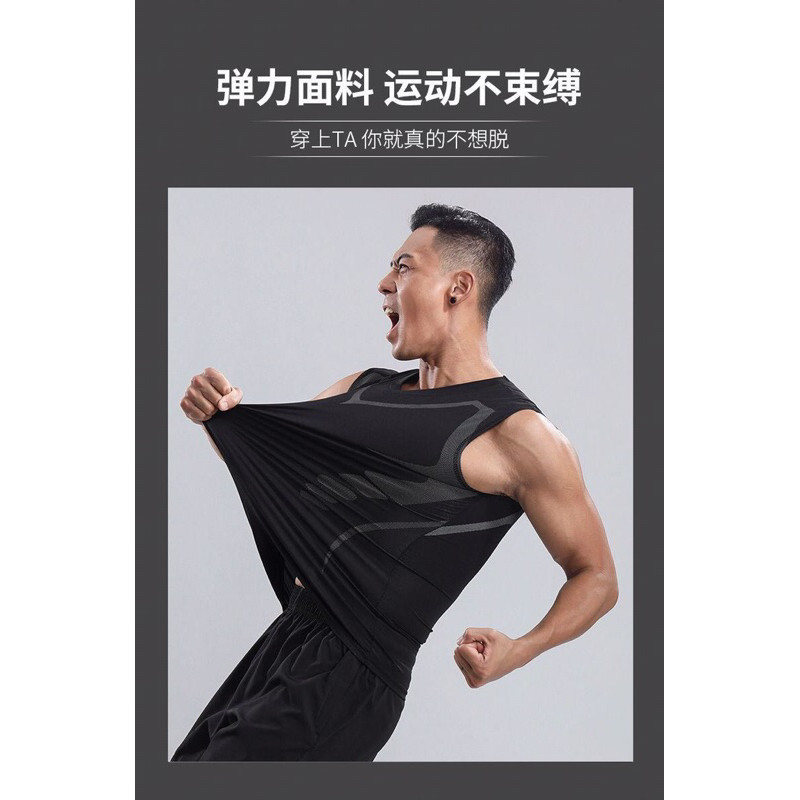 เสื้อรัดกล้ามเนื้อแขนกุด กระชับกล้ามเนื้อ  เสื้อออกกำลังกาย ผ้าdryfit  (พร้อมส่งใน กทม) - รูปที่ 3