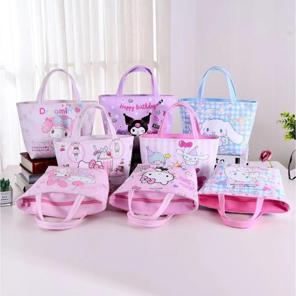 【พร้อมส่ง】กระเป๋าสำหรับผู้หญิง กระเป๋าผ้าแคนวาสกระเป๋าถือ สไตล์เกาหลี 10 สี