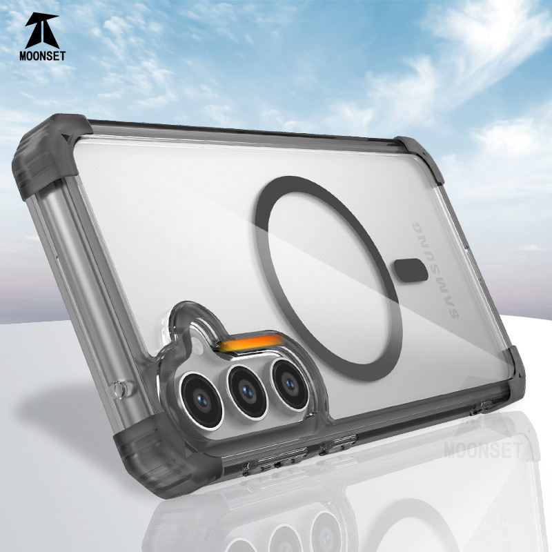 สําหรับ Samsung S23 FE กรณีล้างกลับแม่เหล็กกันกระแทกทหาร-เกรดป้องกัน Air-Guard มุม Slim บางฝาครอบโทรศัพท์