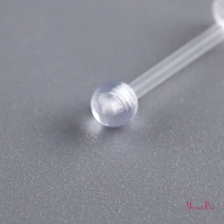Yosunrui] 10 ชิ้นอะคริลิคใส Lip Stud แหวนหูกระดูกอ่อนต่างหูบาร์ Tragus ใหม่