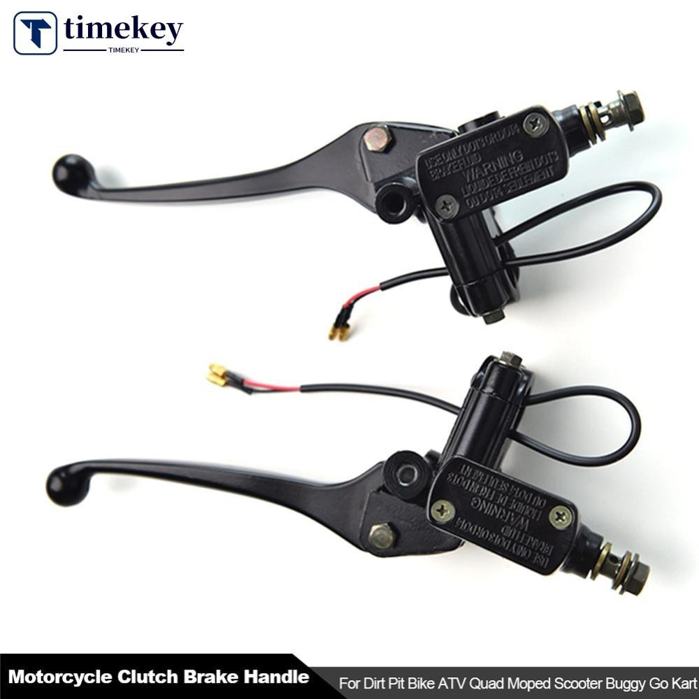 Timekey รถจักรยานยนต์เบรคปั๊มด้านหน้า Master กระบอกเบรคไฮดรอลิกขวาสําหรับ Dirt Pit จักรยาน ATV Quad Moped สกู๊ตเตอร์ Buggy Go Kart D4T9
