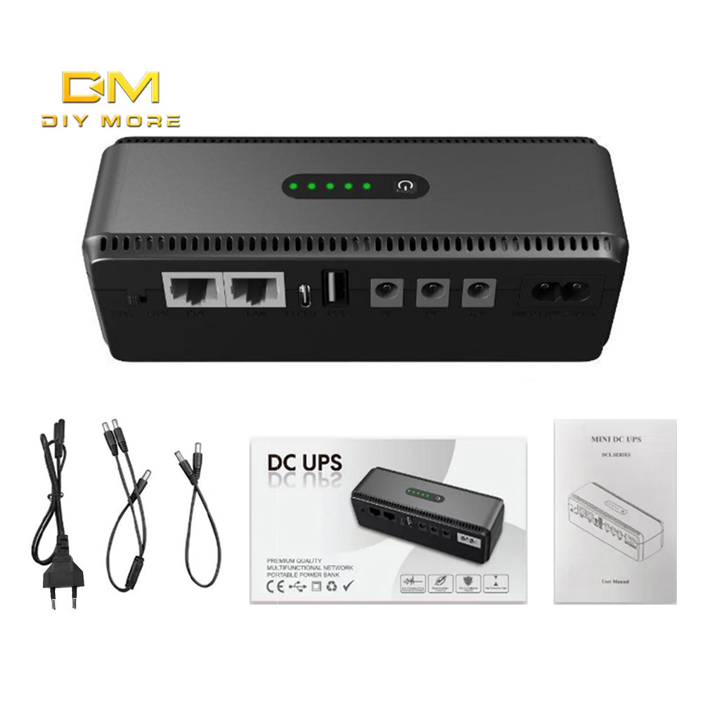 Diymore UPS Router 5V9V12V Optical Cat Monitor แหล่งจ่ายไฟสํารอง DC DC UPS 8800 mAh/10400 mAh อัพเกร