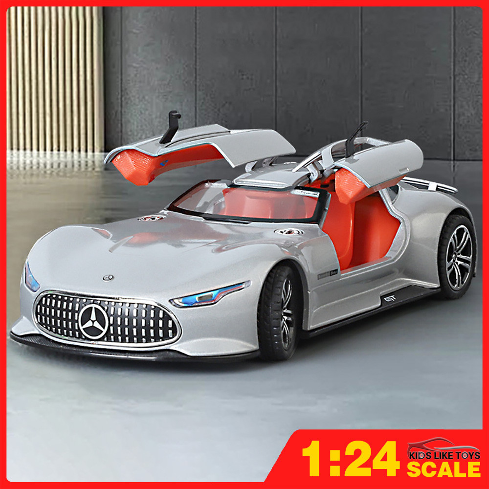 Klt 1:24 Benz AMG Vision GT โลหะของเล่นรถDiecastรถสําหรับชายเด็กจําลองเสียงLight Effectของขวัญงานอดิเรกคอลเลกชัน