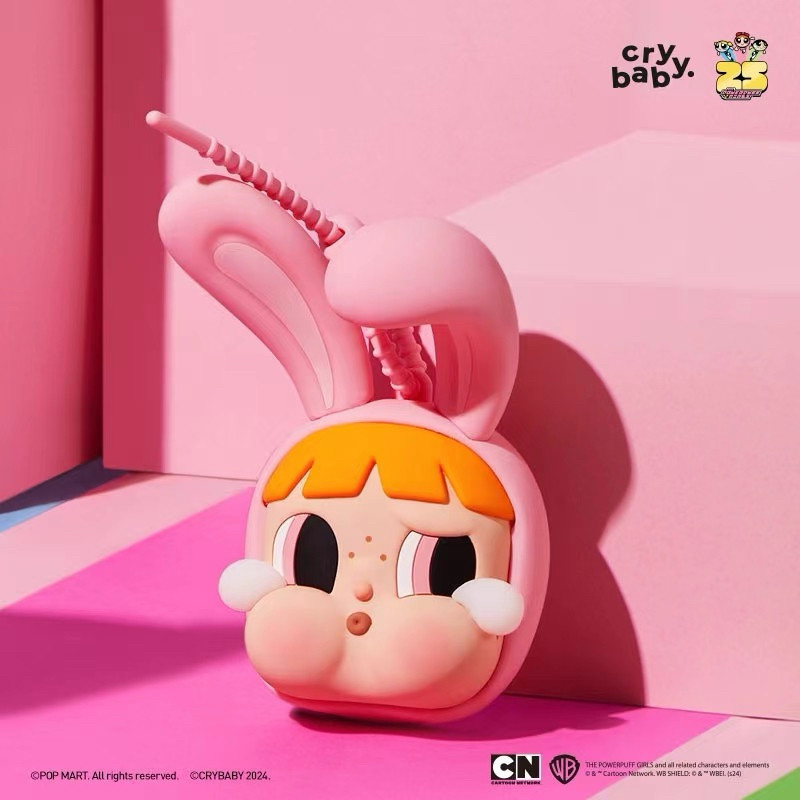 Crybaby X The Powerpuff Girls Series จี้กระจกอินเทรนด์อุปกรณ์ต่อพ่วงจี้สําหรับสาวแบบพกพาของขวัญ
