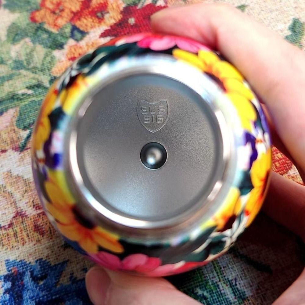 ขวดน้ํา โย็อค 316 สแตนเลส 300มล ถ้วยฉนวนป้องกันการรั่วแบบพกพาทนทานบางฉนวนขวดน้ําความร้อนเดินป่ากลางแจ้ง - รูปที่ 4