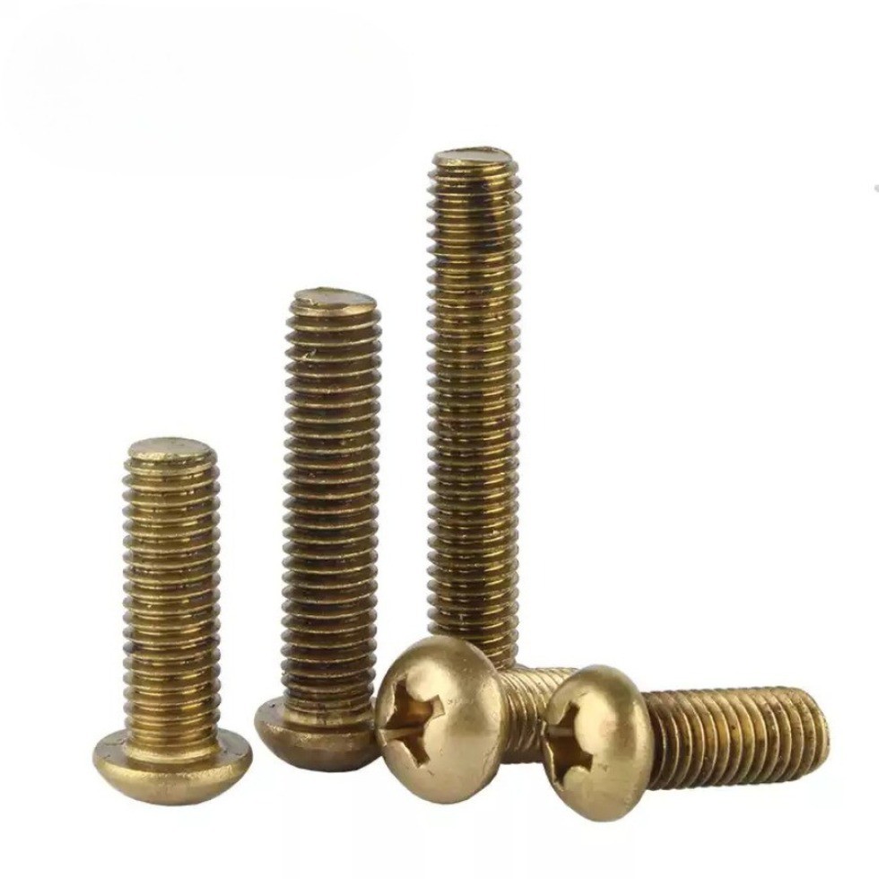 ลวดหัวกลมไขว้ทองเหลือง M2/M2.5/M3/M4/M5/M6/M8 * L4-60 มม.