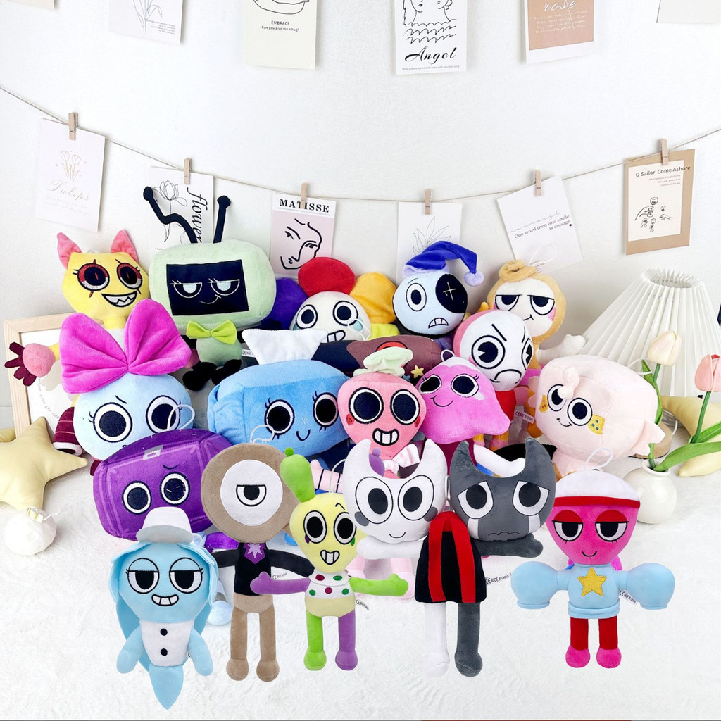 Dandys World Plush Gigi Razzle เศษ Pebble Rodger Poppy Shimpo Sprout Brighty รูปตุ๊กตาของเล่นเด็กของ
