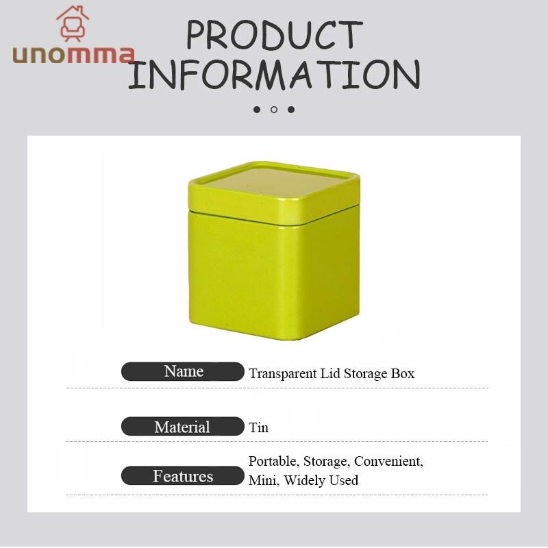 🎈กระป๋องอลูมิเนียม ทรงสี่เหลี่ยมจิ๋ว สำหรับใส่ยอดใบชา เก็บรักษาและใช้งานง่าย พร้อมส่งในไทย unomma - รูปที่ 6