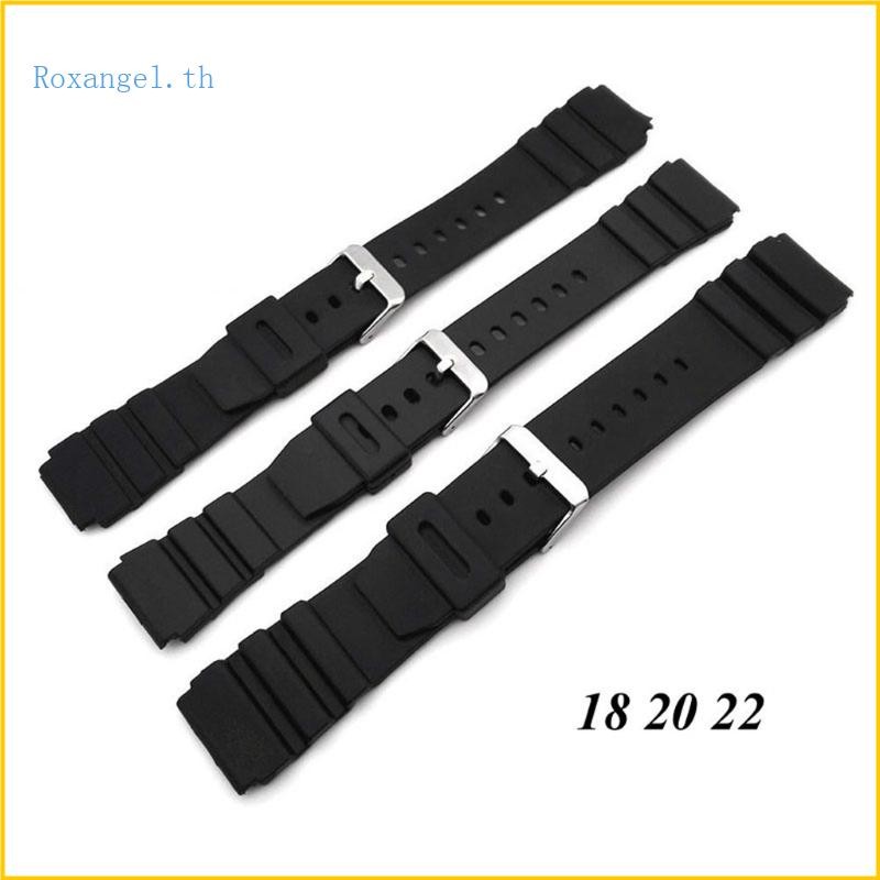 Rox ยางซิลิโคนสายนาฬิกา Deployment Buckle Diver กันน้ํา 18 มม.-22 มม.