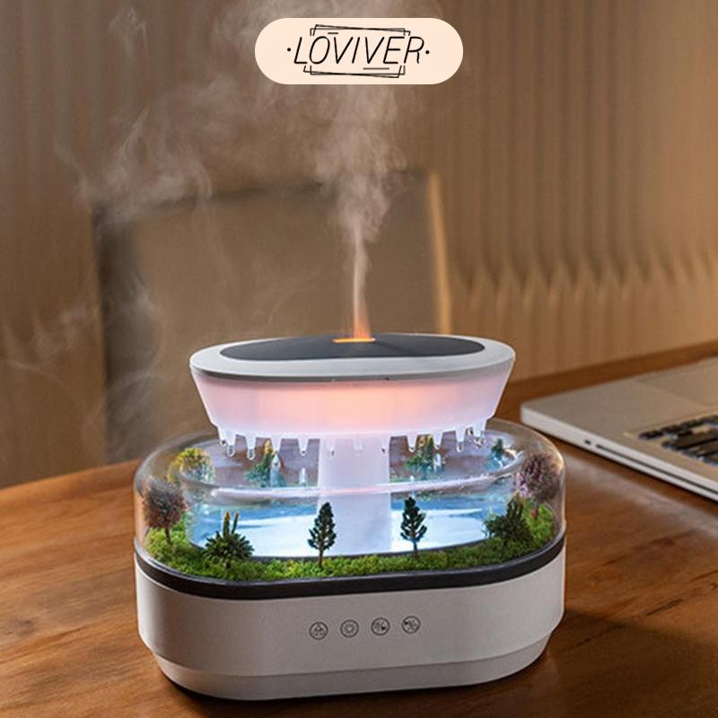 LOVIVER Raindrop Humidifier Micro Landscape Essential Oil บรรยากาศ Aroma Humidifier สําหรับสํานักงานข้างเตียง
