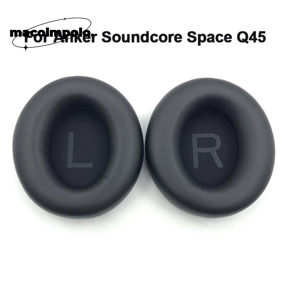 1 คู่เปลี่ยนแผ่นรองหูฟัง, Earmuff Earpads แผ่นรองหูฟัง, โปรตีนนุ่มหูฟังอุปกรณ์เสริมชุดหูฟัง Earmuff สําหรับ Anker Soundcore Space Q45