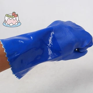 [เอสพี] พีวีซี ถุงมือยางอุตสาหกรรมกันลื่นหนาป้องกันการกัดกร่อนเคมีสวมทนถุงมือป้องกันแรงงานกันน้ํา .