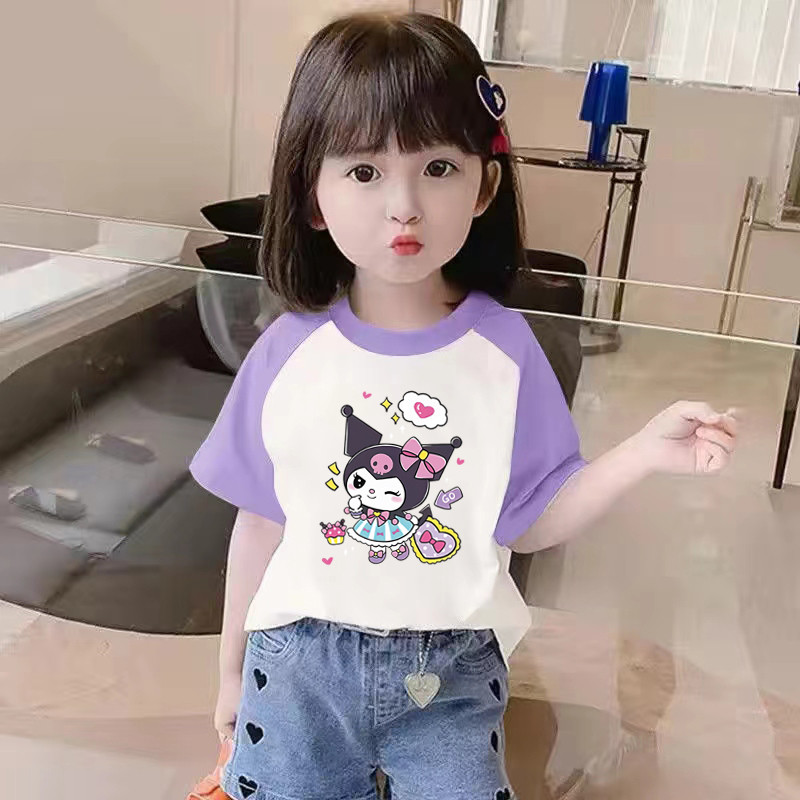 (จัดส่งตลอด 24 ชั่วโมง)KIDS PRINCESS เด็กผ้าฝ้ายสีชนกันแขนสั้นฤดูร้อนใหม่เสื้อยืดเด็กครึ่งแขนด้านบน D33 ราคา ถูกที่สุด ดีลบีเคเค แกลเลอรีภาพที่ 4