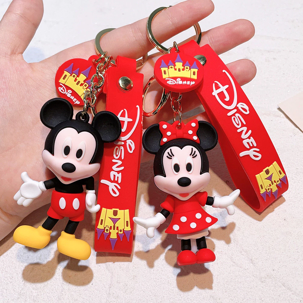 Mickey & Minnie อีพ็อกซี่เรซิ่นพวงกุญแจ Charm รถ/กระเป๋า/อุปกรณ์เสริมของขวัญน่ารัก Disney-Inspired พวงกุญแจ