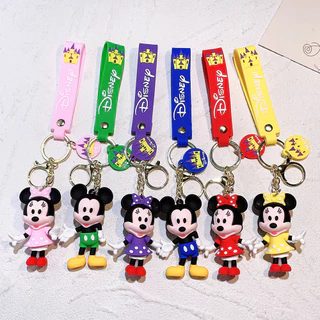 Mickey & Minnie อีพ็อกซี่เรซิ่นพวงกุญแจ Charm รถ/กระเป๋า/อุปกรณ์เสริมของขวัญน่ารัก Disney-Inspired พวงกุญแจ
