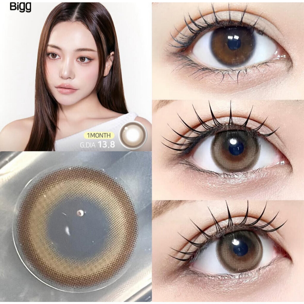 Bigg 15.06 สี Cacao คอนแทคเลนส์รายเดือน G.dia 13.8 Size L