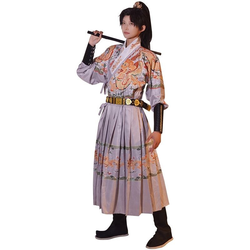 Ximengge Hanfu Longyuan เสื้อผ้าปลาบิน Jinyi เสื้อกันหนาว Ming Made ผู้ชายผู้หญิงคู่ฤดูใบไม้ผลิฤดูใบไม้ร่วง - รูปที่ 7