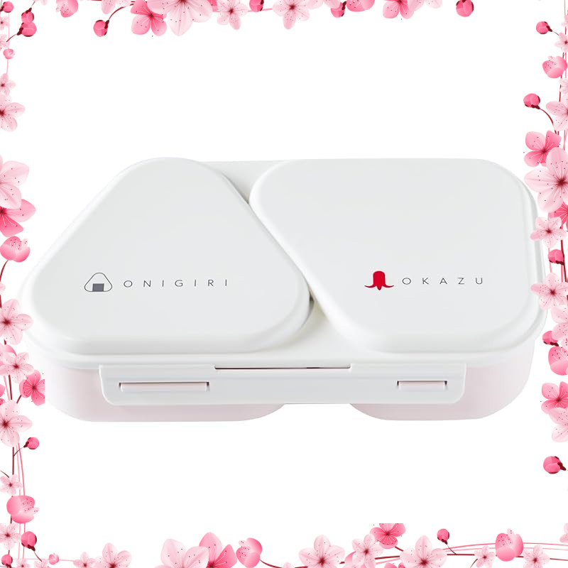 OSK Onigiri Lunch Case Bento Box 465ml Pastel Pink with Mold Anti-bacterial Lockable Microwave Safe 
