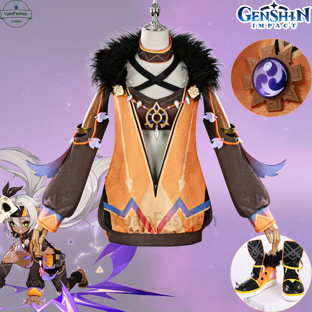 [คลังสินค้าพร้อม] Genshin Impact คอสเพลย์ Iansan คอสเพลย์เสื้อผ้า 2D อะนิเมะคอสเพลย์เครื่องแต่งกายกา