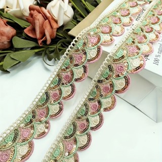 ด้ายทองลูกไม้ที่ละลายน้ําได้ลูกไม้เย็บปักถักร้อยเสื้อผ้าอุปก…