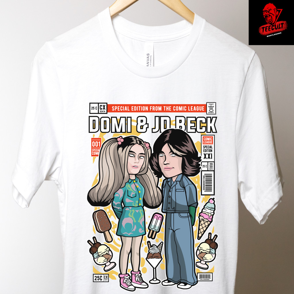 Domi และ Jd Beck Pop Jazz Band Tee เสื้อยืดผ้าฝ้ายหนัก Unisex