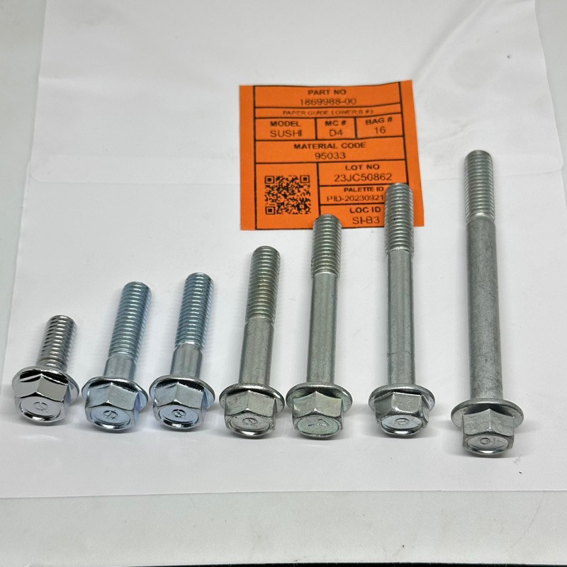 ต้นฉบับ 12 Flange CAP BOLT M8 x 20 M8 x 25 M8 x 30 M8 x 35 m8 x 45 M8 x 55 m8 x 65 M8x80