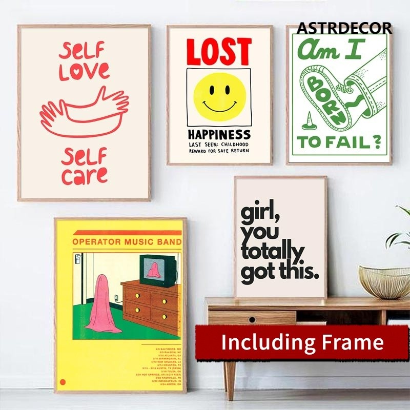 โปสเตอร์ภาพวาดผ้าใบ ลาย Abstract สําหรับตกแต่งผนังบ้าน