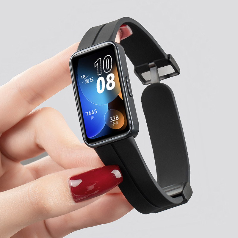 สายนาฬิกาข้อมือซิลิโคน หัวเข็มขัดแม่เหล็ก แบบเปลี่ยน สําหรับ Samsung Galaxy Fit 3 Samsung Galaxy Fit 3 Correa