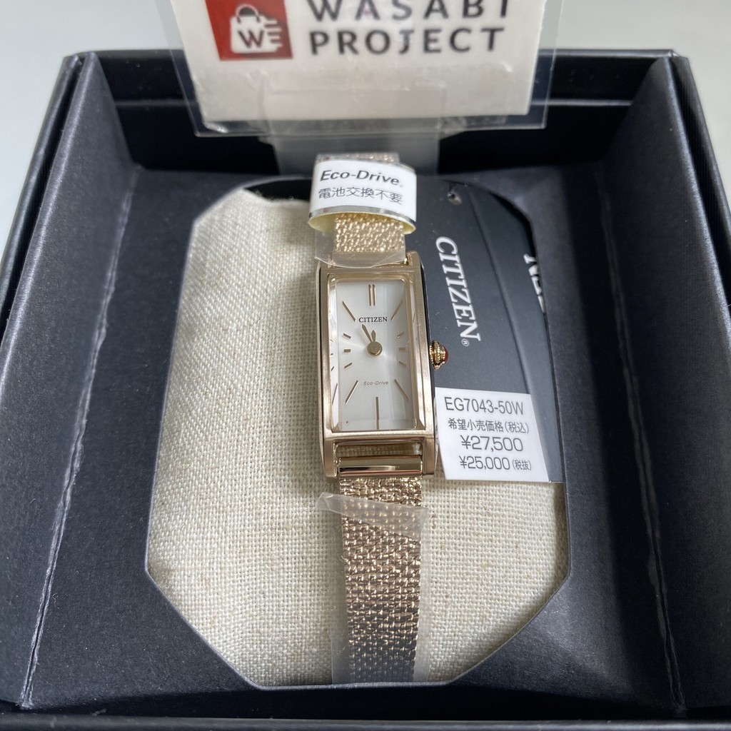 [Authentic★Direct from Japan] CITIZEN EG7043-50W Unused Kii/Key Eco Drive Crystal glass Silver Women Wrist watch นาฬิกาข้อมือ