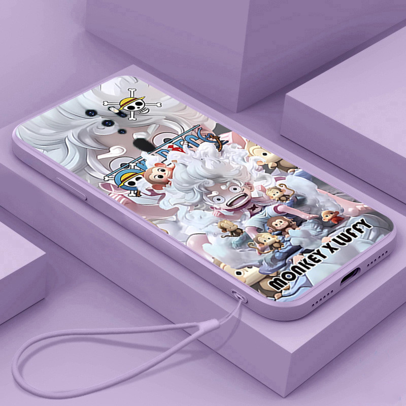 ปลอก OPPO A9 2020 A5 2020 A11X A11 เคสโทรศัพท์พร้อมเชือกเส้นเล็กความงามซิลิโคน TPU Soft Shell การ์ตูนอะนิเมะ ONE PIECE ออกแบบใหม่กันกระแทก CASE