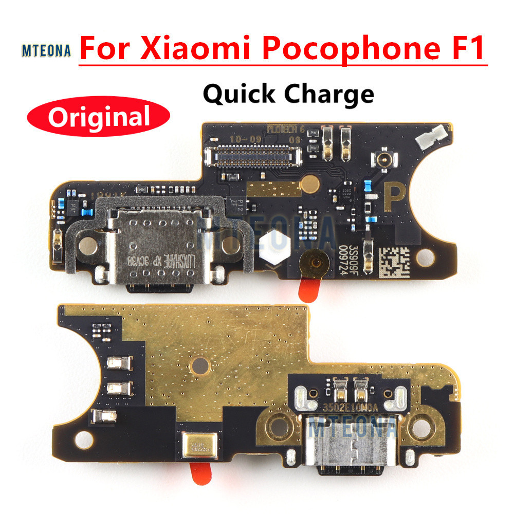 บอร์ดเชื่อมต่อพอร์ตชาร์จ USB พร้อมสายแพไมโครโฟน สําหรับ Xiaomi Pocophone Poco F1