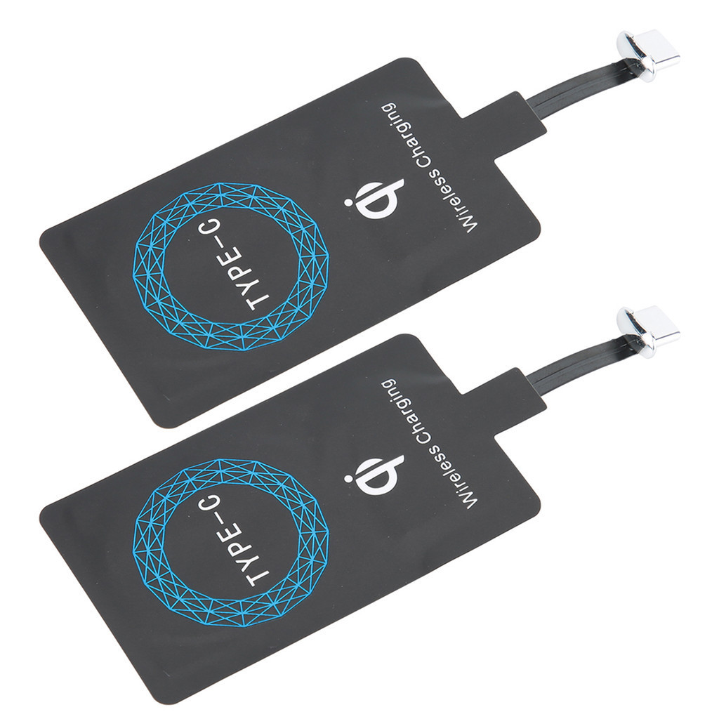 [CAK] 2PCS Type C QI Wireless Charger สติกเกอร์กาวตนเองตัวรับการชาร์จสําหรับโทรศัพท์มือถือ