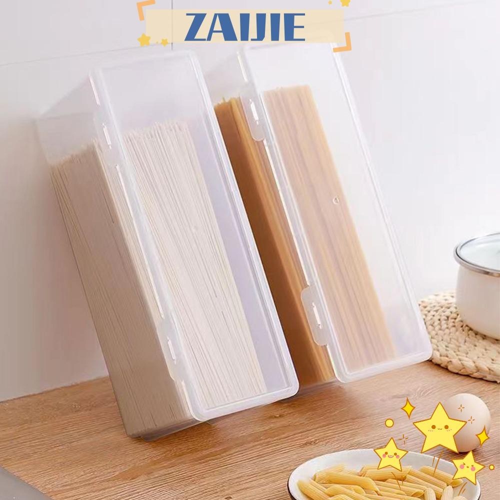 Zaijie24 กล่องเก็บเส้นก๋วยเตี๋ยว พลาสติก ความจุขนาดใหญ่ พร้อมฝาปิด ใช้งานง่าย สําหรับบ้าน ห้องครัว ตู้เย็น 2 ชิ้น