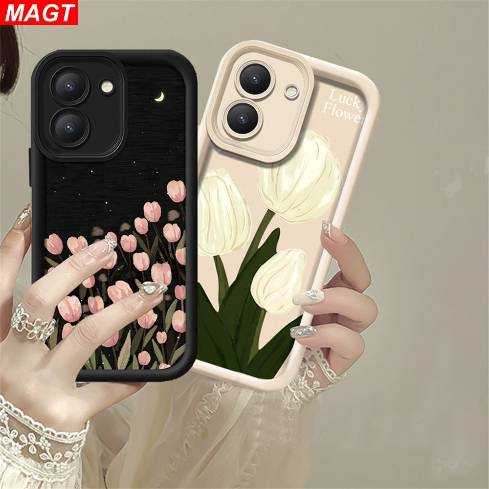 เคสโทรศัพท์มือถือ ลายดอกทิวลิป สําหรับ VIVO Y03 Y17S Y27 Y36 Y27S Y22S Y21 Y20 Y17 Y16 Y15S Y51 Y30 Y02S Y33S Y33T Y12 Y11 Y91C Y93 Y1S Y53S Y12S Y12A Y31 Y20i Y21S