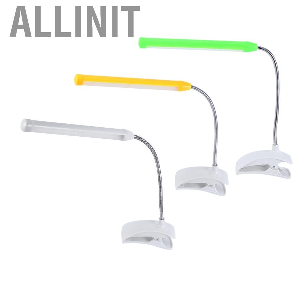 Allinit LED Desk Lamp USB light Led Reading Light  Clip Book Bedside Music Stand with Eye Protection for Office and Bedroom