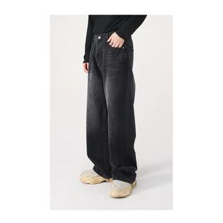 MNO.9 Jeans B414 กางเกงยีนส์ชาย แต่งเฟด(เฉพาะสีฟ้าและสีเทา) เอวสม็อค ขายาวชาย