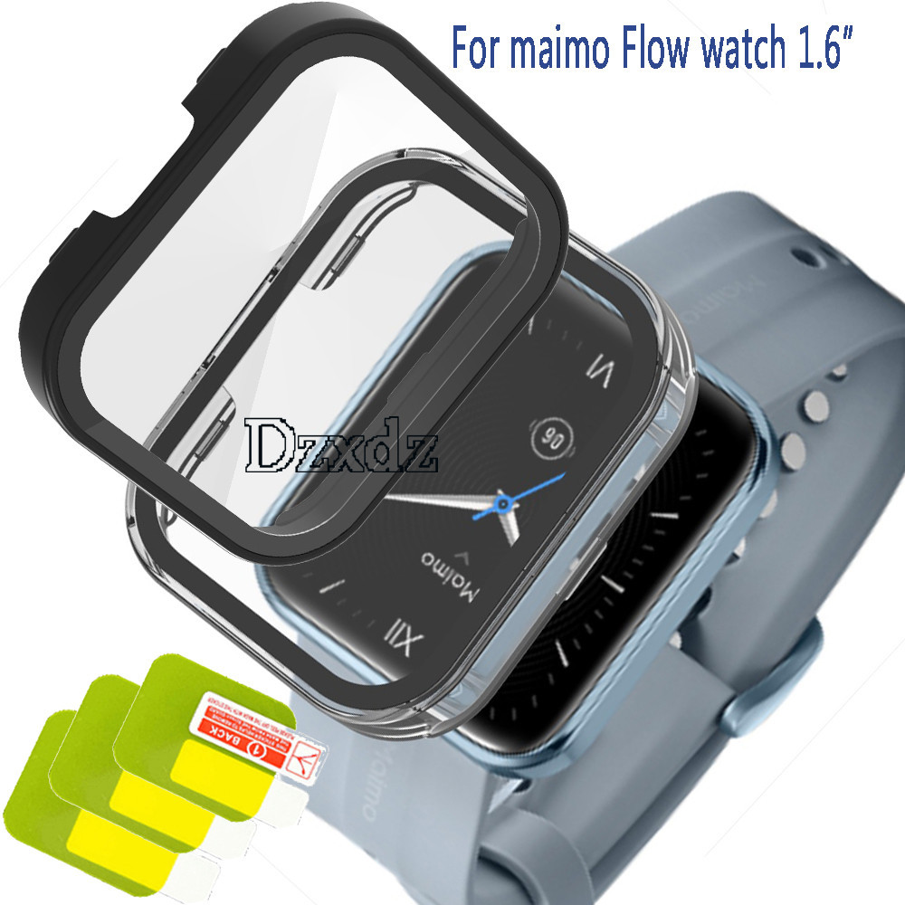 เคสป้องกัน สําหรับ Maimo Watch Flow Watch เคส PC กระจกนิรภัย ป้องกันหน้าจอ กันชน สมาร์ทวอทช์ Maimo Flow (1.6 นิ้ว) Smartwatch